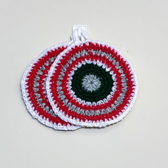 Crochet Pot Holders, Crochet Trivet, Valentine Gift Under 15, Handmade Placemat - Picture 10 of 10